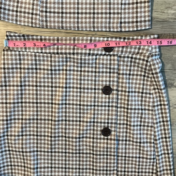 Pink Rose Neutral Houndstooth Top and skirt set, NWT (Size: Large) - Picture 2 of 6